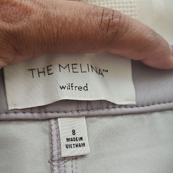 Wilfred Purple Straight Leg Faux Leather Pants - Picture 6 of 16